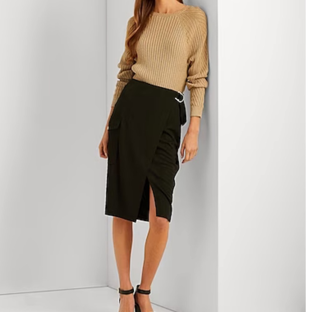 POLO Ralph Lauren Black Maxi Slit Skirt size Medium